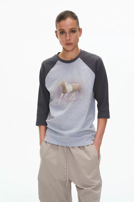6219039162770,6219039162771,6219039162772,6219039162773, Waffle Raglan Three-Quarter Sleeve T-Shirt