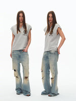 Embroidered Sleeveless Vest Tee 3