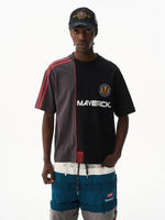 ,6197594194736,6197594194737,6197594194738,6197594194739, Color Block Striped Embroidered T-Shirt