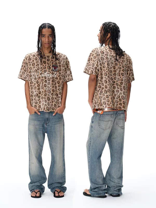 Leopard Print Casual Loose Fit T-Shirt 2