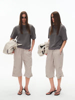 Loose Fit Fleece Crew Neck T-Shirt 2