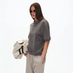 6061141097120,6061141097121,6061141097122,6061141097123, Loose Fit Fleece Crew Neck T-Shirt