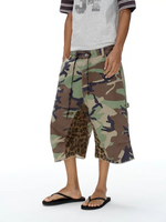 Loose-Fit Camouflage Leopard Print Pants 1