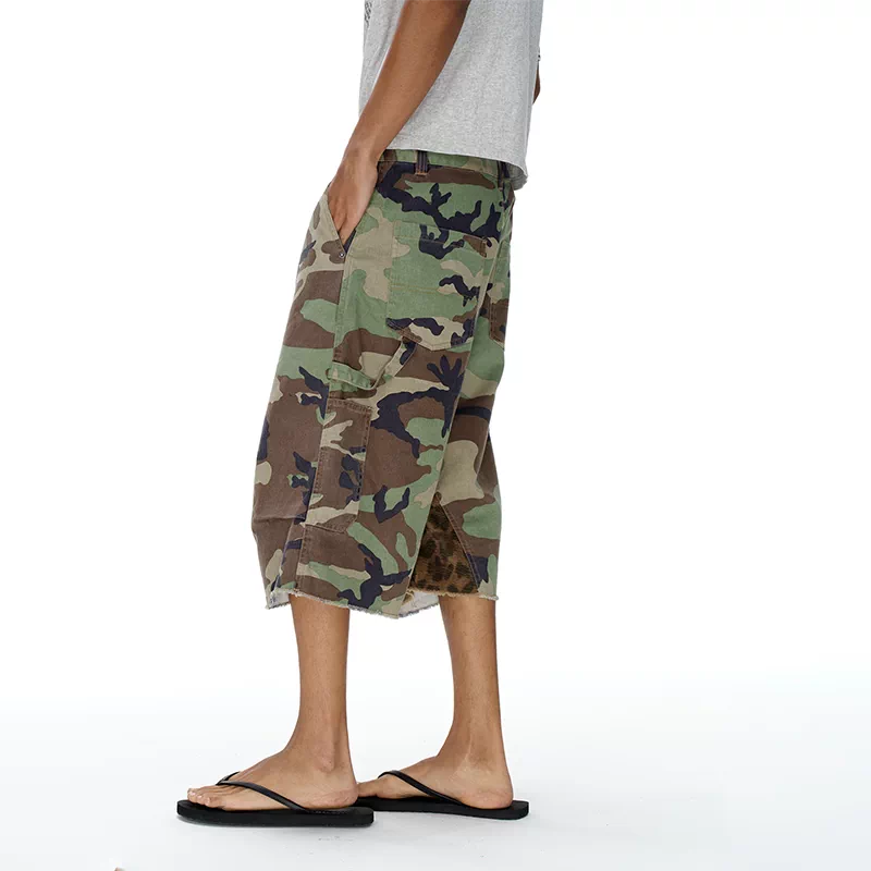 6219499271535,6219499271536,6219499271537,6219499271538, Loose-Fit Camouflage Leopard Print Pants