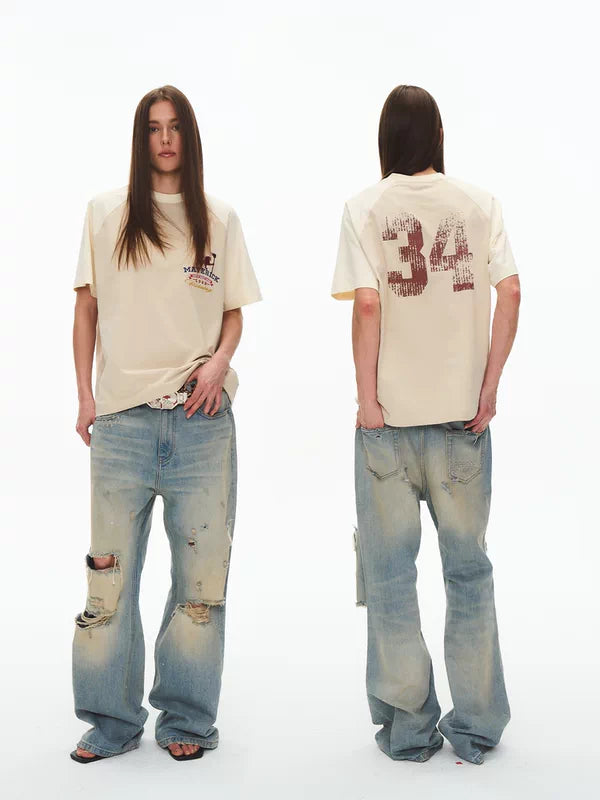 Graphic Print Raglan T-Shirt 2
