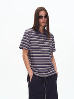Striped Embroidered Short-Sleeve Polo Shirt 2