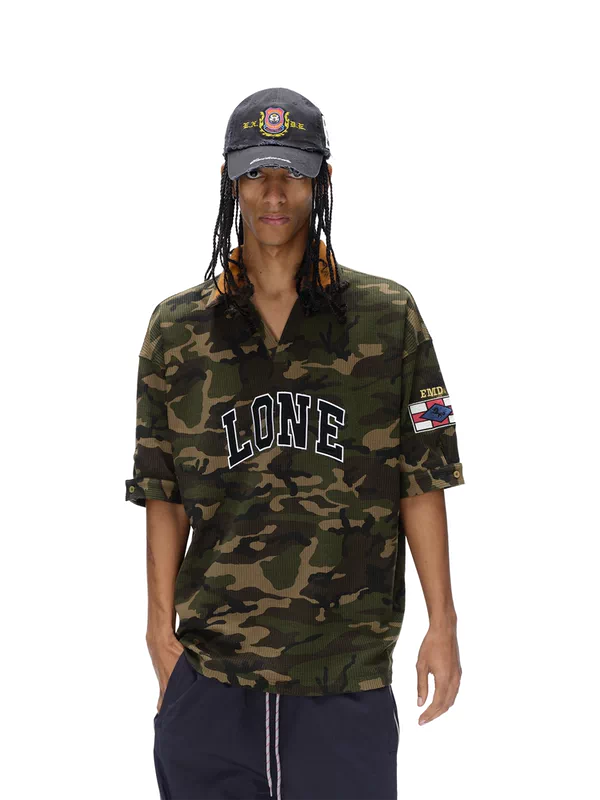 Camouflage Embroidered Short-Sleeve T-Shirt 1