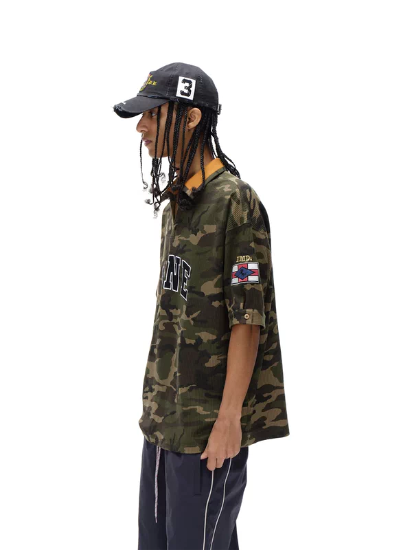 Camouflage Embroidered Short-Sleeve T-Shirt 5