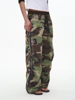 Camouflage Badge Embroidered Loose Casual Pants 3