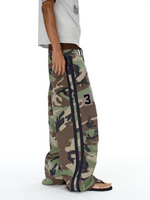 Camouflage Badge Embroidered Loose Casual Pants 4