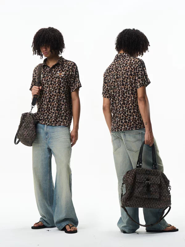 Leopard Print Embroidered Polo Shirt 3