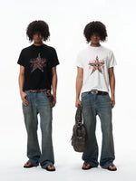 Leopard Star Graphic Short Sleeve T-Shirt 1