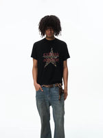 6255013759766,6255013759768,6255013759770,6255013759772, Leopard Star Graphic Short Sleeve T-Shirt