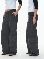 Plaid Corduroy Cargo Pants 1