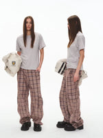 Plaid Corduroy Cargo Pants 3