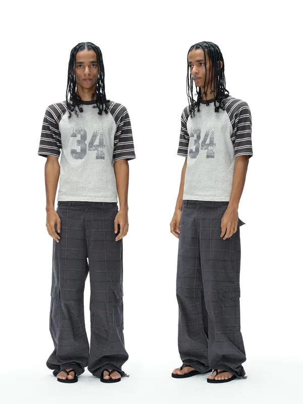 Plaid Corduroy Cargo Pants 4