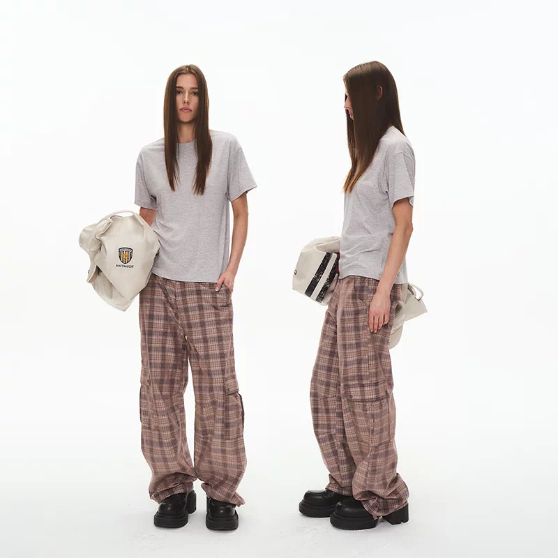 6060210076837,6060210076838,6060210076839,6060210076840, Plaid Corduroy Cargo Pants