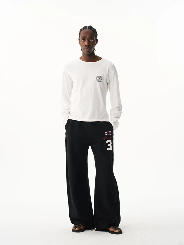 Loose Fit Sporty Embroidered Sweatpants 5