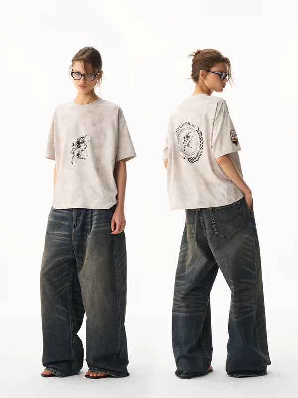 Unicorn Graphic Oversized Short-Sleeve T-Shirt 1