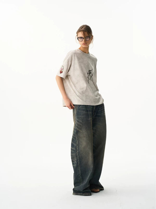 Unicorn Graphic Oversized Short-Sleeve T-Shirt 2