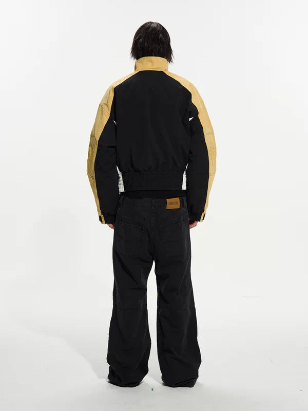 Colorblock Sport Patchwork Cotton Short Jacket 5