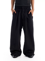 Double-Waist Wide-Leg Pleated Casual Pants 2