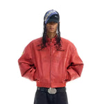 6124181723547,6124181723548,6124181723549,6124181723550, Oversized Embroidered Racing Leather Jacket
