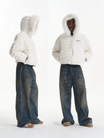 Duck Down Puffer Jacket with Detachable Fur 2