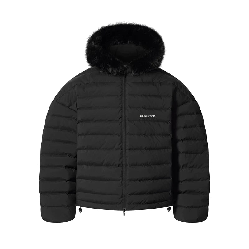 5978743285773,5978743285774,5978743285775,5978743285776, Duck Down Puffer Jacket with Detachable Fur