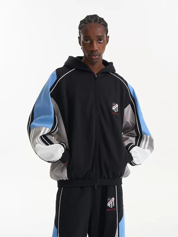 Colorblock Embroidered Loose-Fit Sport Jacket 5