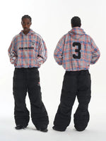 Plaid Graphic Oversized Pullover Hoodie 2