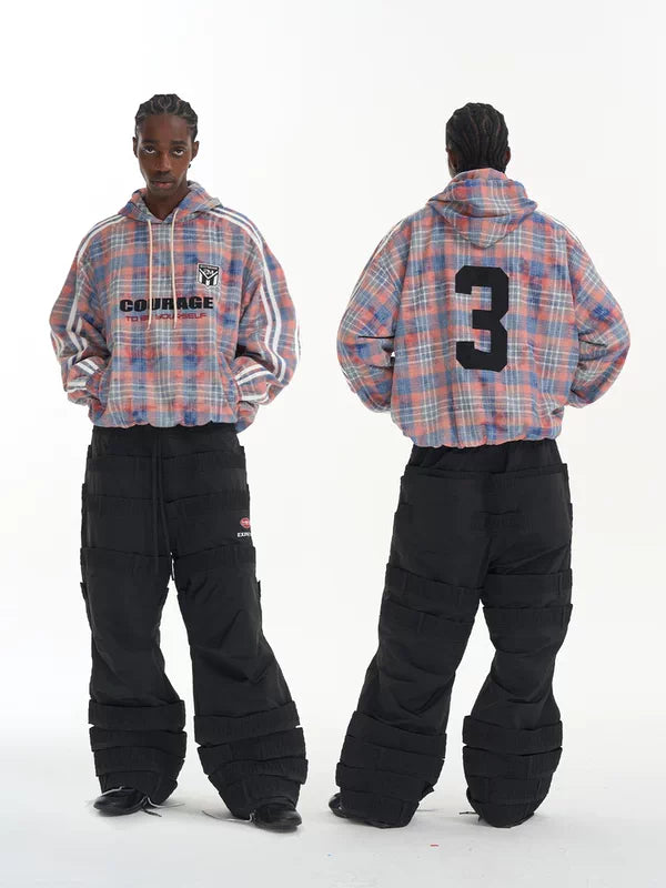 Plaid Graphic Oversized Pullover Hoodie 2