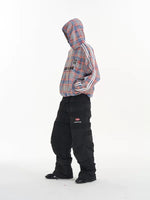 Plaid Graphic Oversized Pullover Hoodie 5