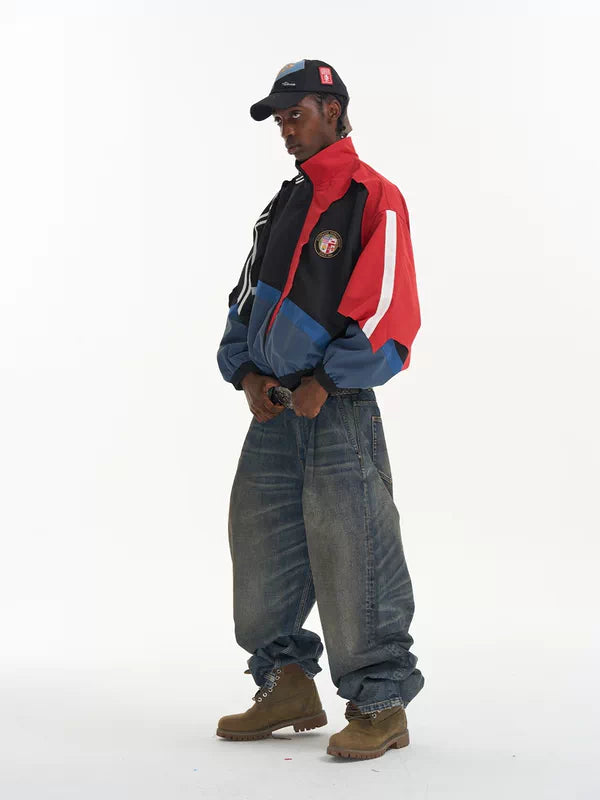 Colorblock Loose Fit Sports Jacket 2