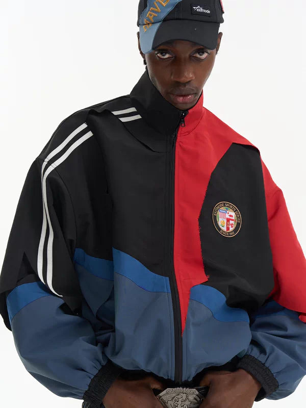 Colorblock Loose Fit Sports Jacket 4
