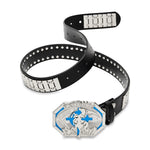 6178865730083,6178865730082, Dial Horse Buckle Leather Pants Belt