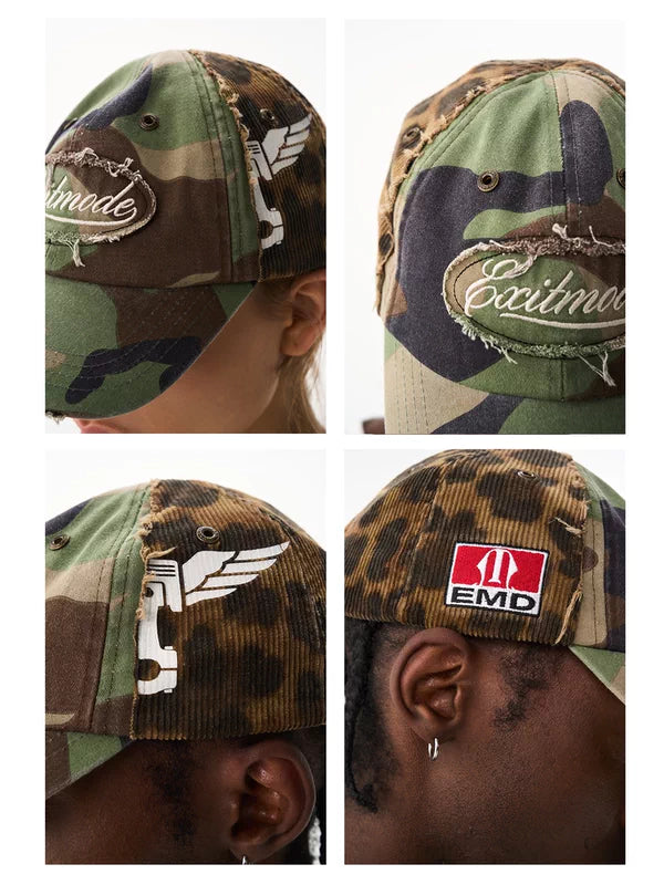 Distressed Camouflage Duckbill Baseball Cap 5