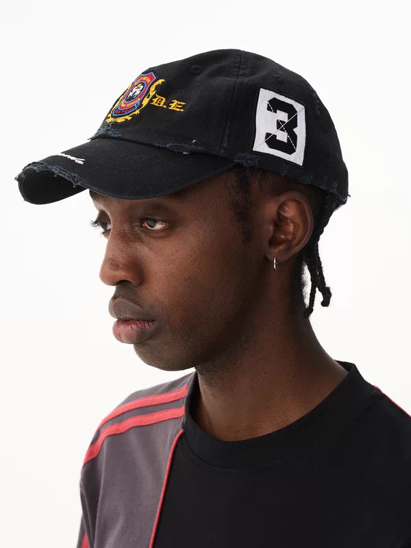 Distressed Embroidered Baseball Cap 2