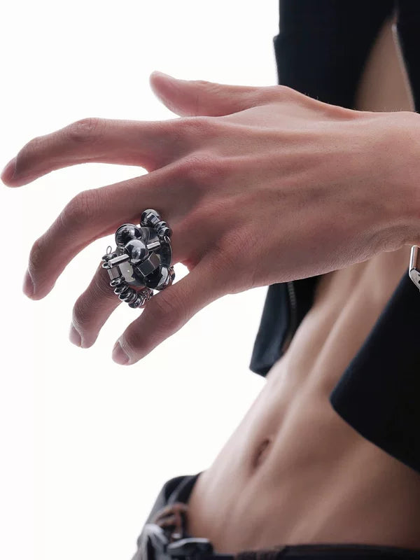 Handmade Futuristic Index Finger Ring 1