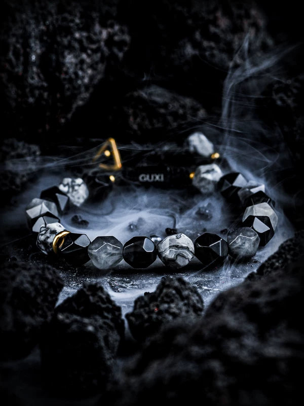 Natural Obsidian Beaded Bracelet 1