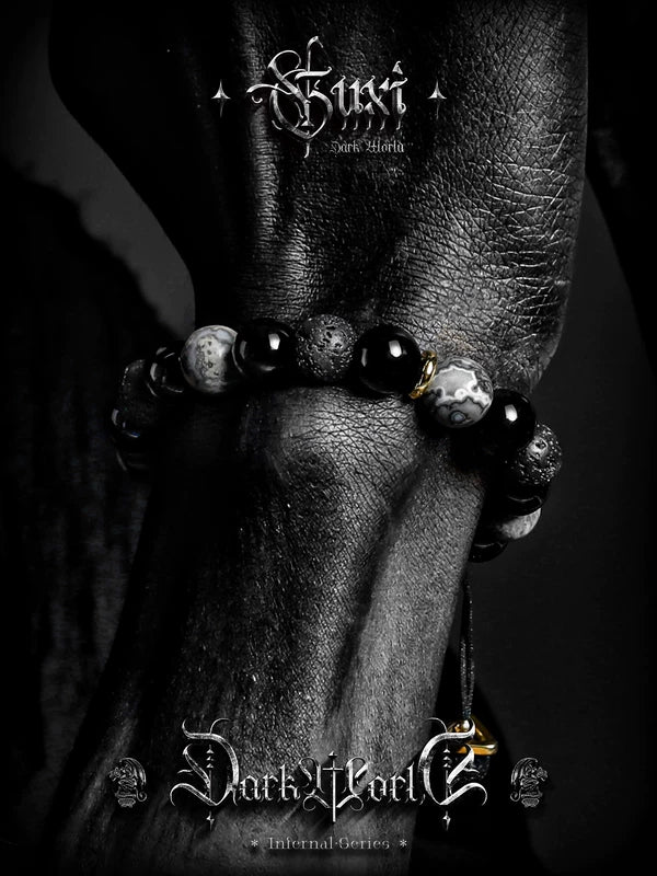 Natural Obsidian Beaded Bracelet 4