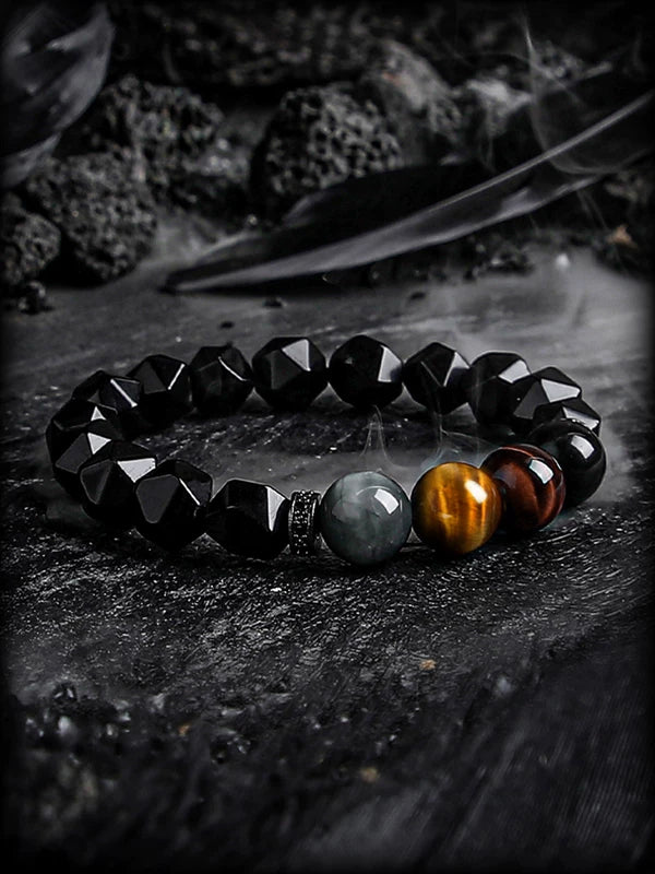 Obsidian Beaded Bracelet 1