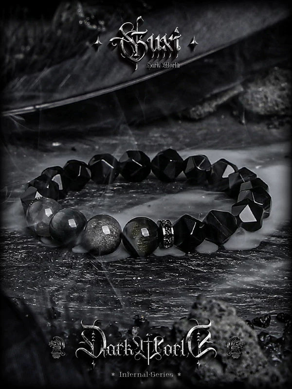 Obsidian Beaded Bracelet 2