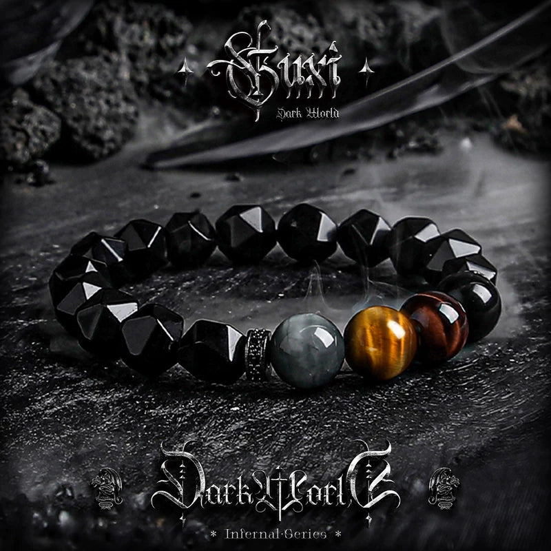 5661500424825,5661500424826,5661500424827,5663699969558, Obsidian Beaded Bracelet