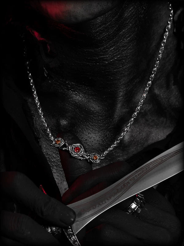 Thorn Rose 925 Sterling Silver Necklace 1