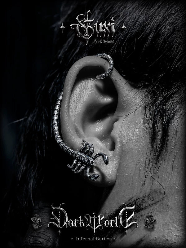 925 Sterling Silver Scorpion Stud Earrings 4