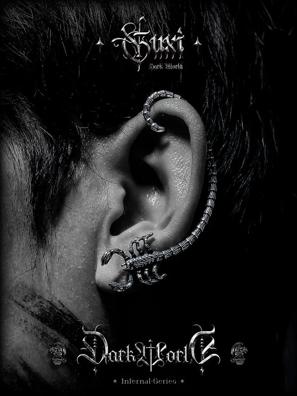 925 Sterling Silver Scorpion Stud Earrings 5