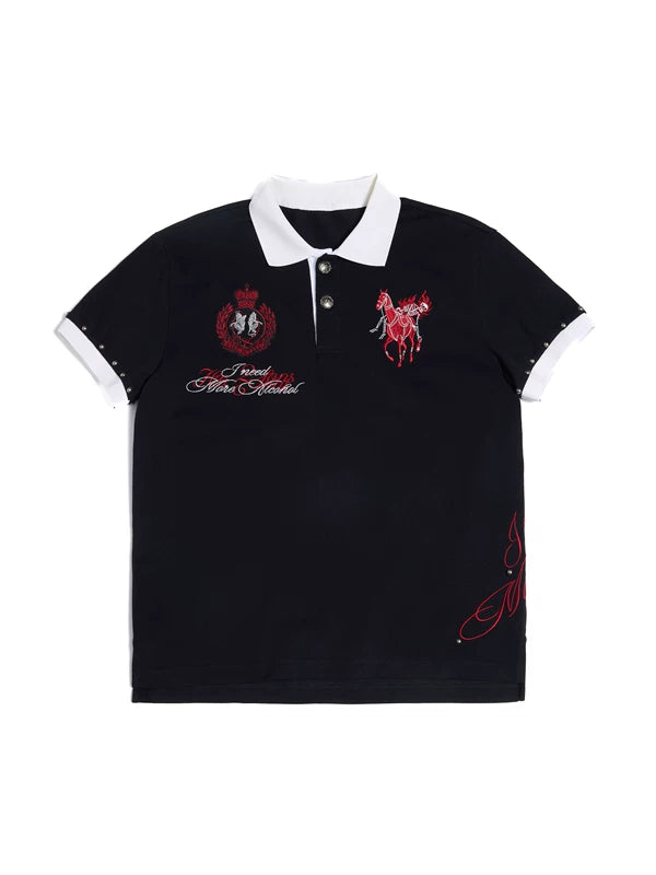 Embroidered Graphic Short-Sleeve Polo Shirt 2