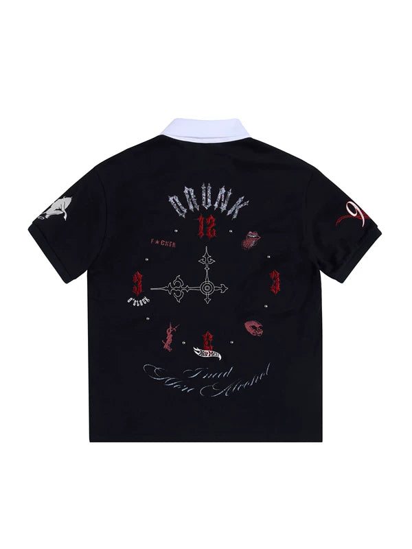 Embroidered Short-Sleeve Polo Shirt 2