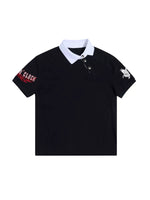 6079347021999,6079347022000,6243975699001, Embroidered Short-Sleeve Polo Shirt